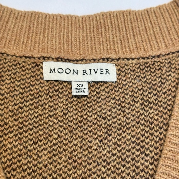 Anthropologie Moon River Jacquard V-Neck
Cardigan Sweater Vest XS - Picture 14 of 15